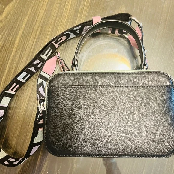 Karl Lagerfeld Black Bag with Multicolor Studs with BONUS bag - Picture 3 of 11